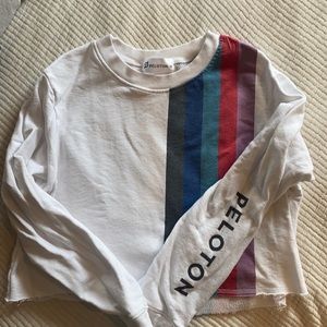 Peloton crop sweat shirt